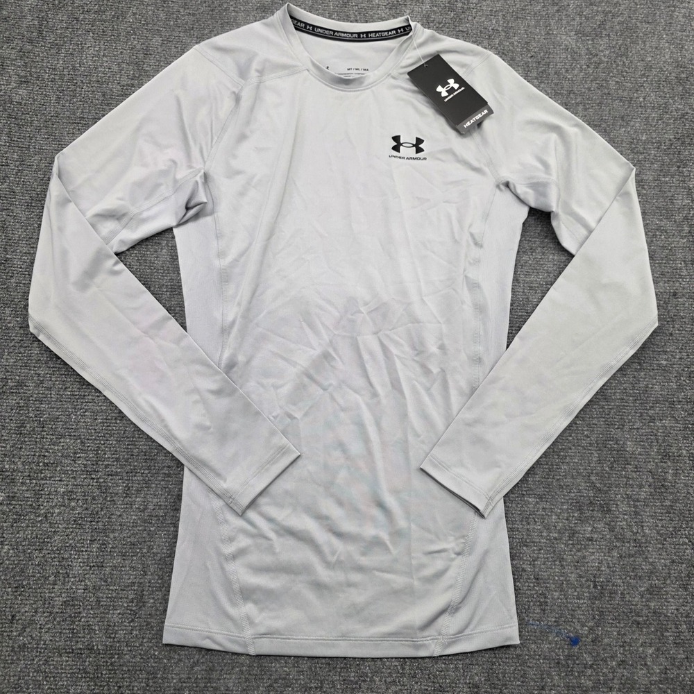 Under Armour Mens HeatGear Armour Compression Long Sleeve Shirt Grey MT 1361524